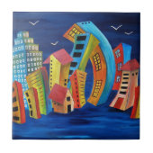 De drijvende stad tegeltje (Voorkant)