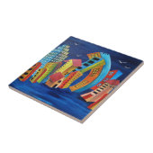 De drijvende stad tegeltje (Zijkant)