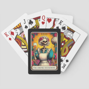 De Drink huisvrouw skelet tarot spelen Kaart