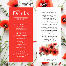 De DRINK menukaart Scarlet Petal Serenade