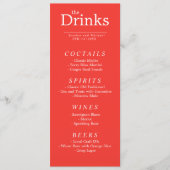 De DRINK menukaart Scarlet Petal Serenade (Voorkant)