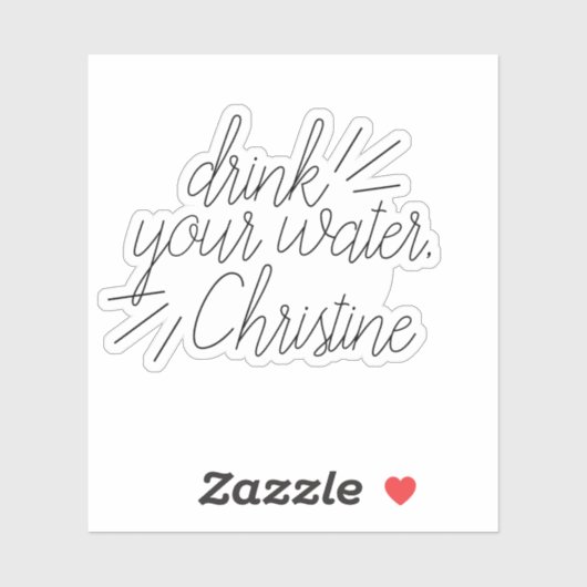 De Drink van de douanenaam Uw Herinnering van de W Sticker (Vel)