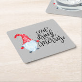 De Drink van de Eat van de Kerst is Merry Kartonnen Onderzetters (Schuin)