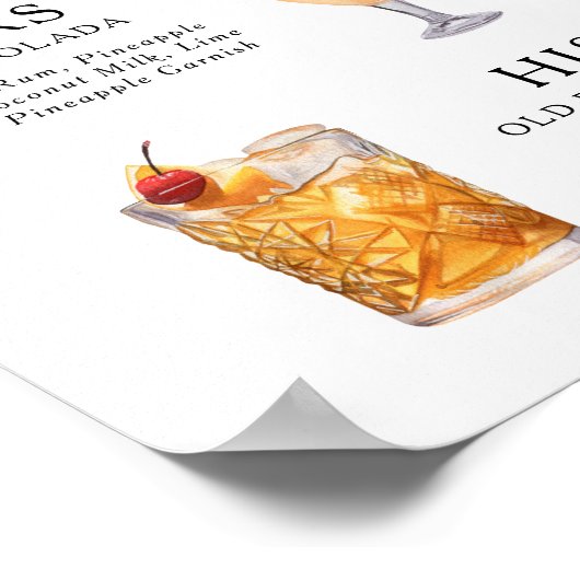 De Drink van de handtekening het Poster van het Ko (Hoek)