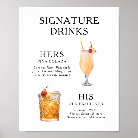 De Drink van de handtekening het Poster van het Ko (Voorkant)