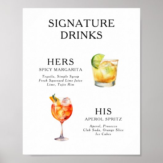 De Drink van de handtekening het Poster van het Ko (Voorkant)