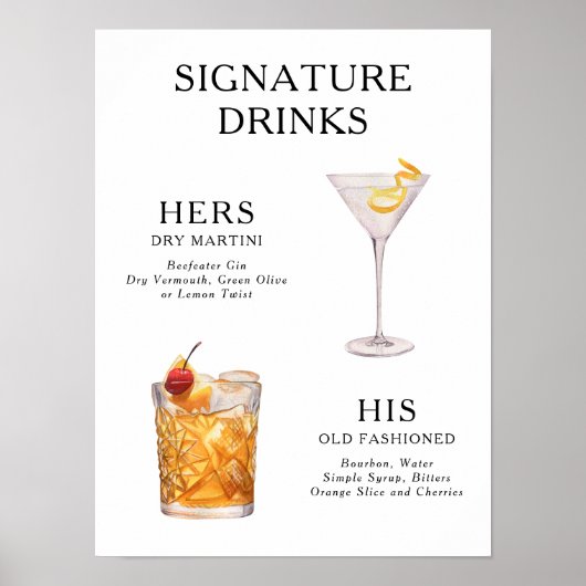 De Drink van de handtekening het Poster van het Ko (Voorkant)