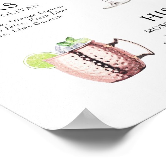 De Drink van de handtekening het Poster van het Ko (Hoek)