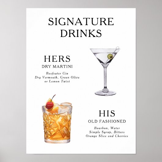 De Drink van de handtekening het Poster van het Ko (Voorkant)
