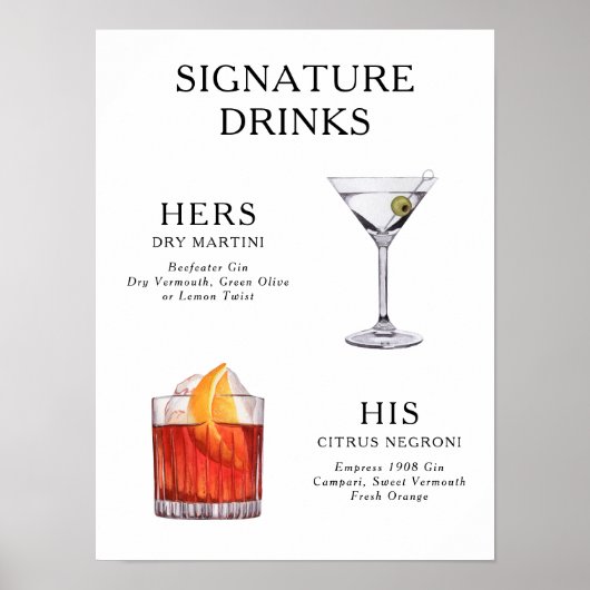 De Drink van de handtekening het Poster van het Ko (Voorkant)