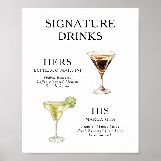De Drink van de handtekening het Poster van het Ko (Voorkant)