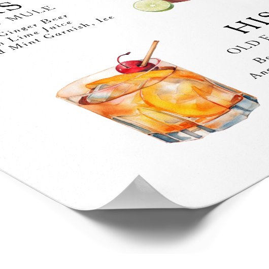 De Drink van de handtekening het Poster van het Ko (Hoek)