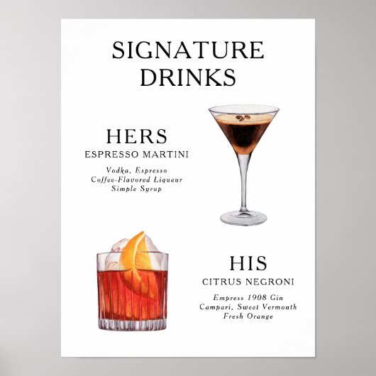 De Drink van de handtekening het Poster van het Ko (Voorkant)