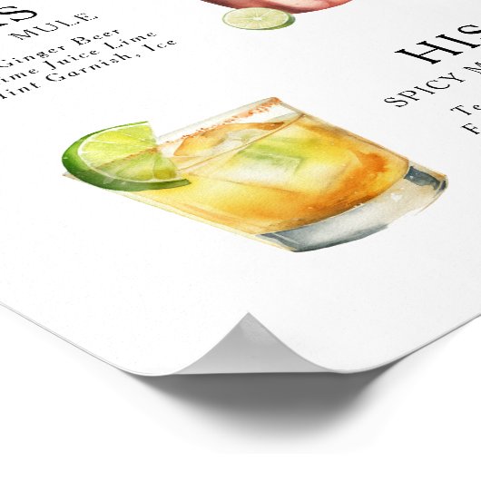 De Drink van de handtekening het Poster van het Ko (Hoek)