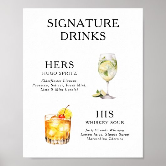 De Drink van de handtekening het Poster van het Ko (Voorkant)