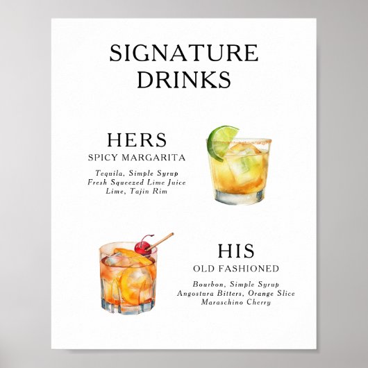 De Drink van de handtekening het Poster van het Ko (Voorkant)