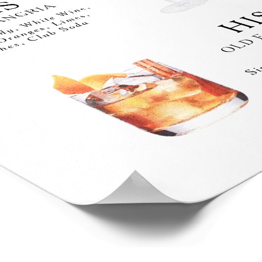 De Drink van de handtekening het Poster van het Ko (Hoek)