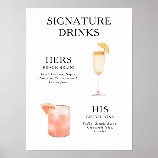 De Drink van de handtekening het Poster van het Ko (Voorkant)