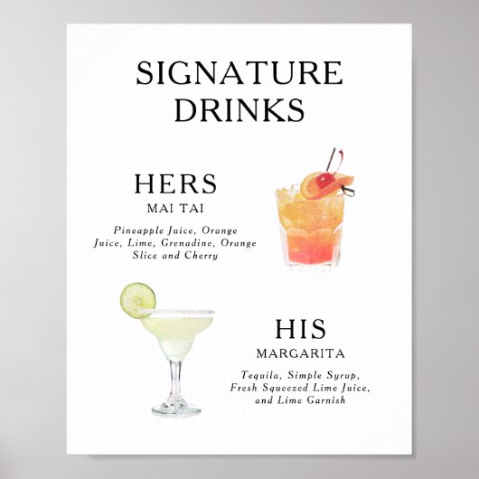 De Drink van de handtekening het Poster van het Ko (Voorkant)