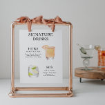 De Drink van de handtekening het Poster van het Ko<br><div class="desc">Pas dit huwelijkscocktailmenu aan en het zal zeker indruk maken! Zorg ervoor dat u het archiefzwaargewicht poster papier kiest als u het gemakkelijker wilt ophangen.</div>