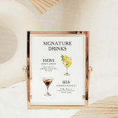 De Drink van de handtekening het Poster van het Ko