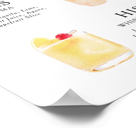 De Drink van de handtekening het Poster van het Ko (Hoek)