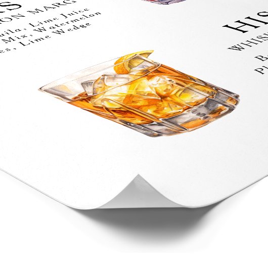 De Drink van de handtekening het Poster van het Ko (Hoek)