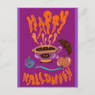 De drink van de Happy Halloween-toverdrank koffieh Briefkaart