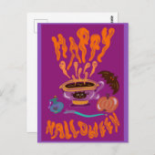 De drink van de Happy Halloween-toverdrank koffieh Briefkaart (Voorkant / Achterkant)