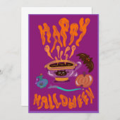 De drink van de Happy Halloween-toverdrank koffieh Kaart (Voorkant / Achterkant)