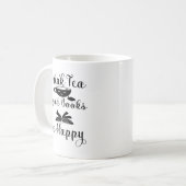 De Drink van de Tea gelezen Boeken zijn gelukkig,  Koffiemok (Voorkant links)