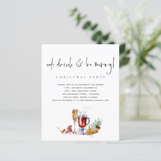 De Drink van het Eat van de begroting is het Merry (Staand voorkant)