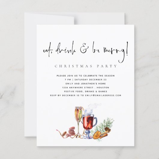 De Drink van het Eat van de begroting is het Merry (Voorkant)