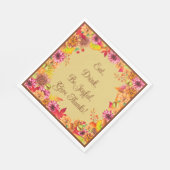 De Drink van het eet is Joyful geeft de Thanksgivi Servet (Hoek)