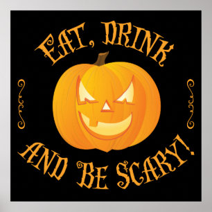 De Drink van het eten is eng ondiepe signalen 24x2 Poster