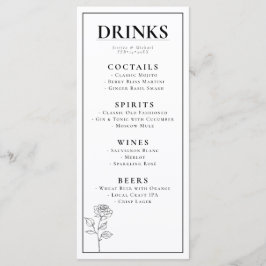 De DRINKEN + mooie tekst Tijdloze Bloei Menu