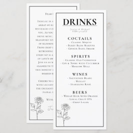 De DRINKEN + mooie tekst Tijdloze Bloei Menu