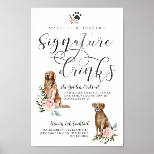 De Drinken van de Handtekening van de Waterverf va Poster (Voorkant)