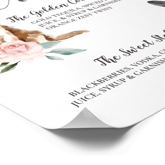 De Drinken van de Handtekening van de Waterverf va Poster (Hoek)