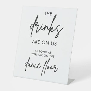 De Drinken van het calligrafische huwelijk zijn op Reclamebord Met Voetstuk