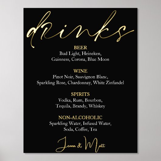 De Drinken van het huwelijk de Prints van de Folie (Voorkant)