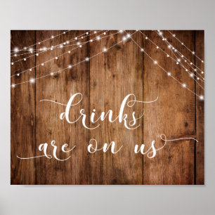 De Drinken van hout en licht zijn op de Ontvangtek Poster