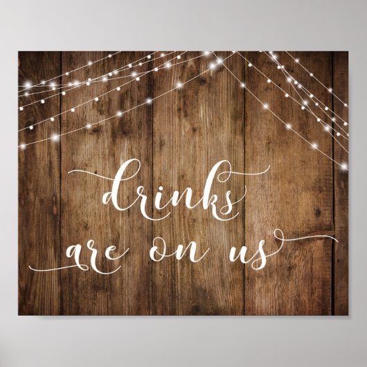 De Drinken van hout en licht zijn op de Ontvangtek Poster (Voorkant)