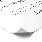 De Drinken zijn op ons bruiloft open bar teken Poster (Hoek)