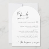 De Drinken zijn op US Minimalist Drinken Menu Kaar Kaart (Voorkant)