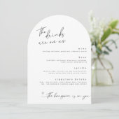 De Drinken zijn op US Minimalist Drinken Menu Kaar Kaart (Staand voorkant)