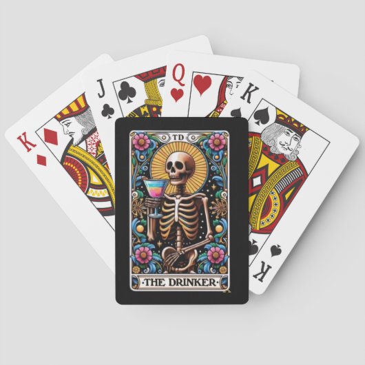 De Drinker Skelet Tarot Poker Cards Pokerkaarten (Achterkant)