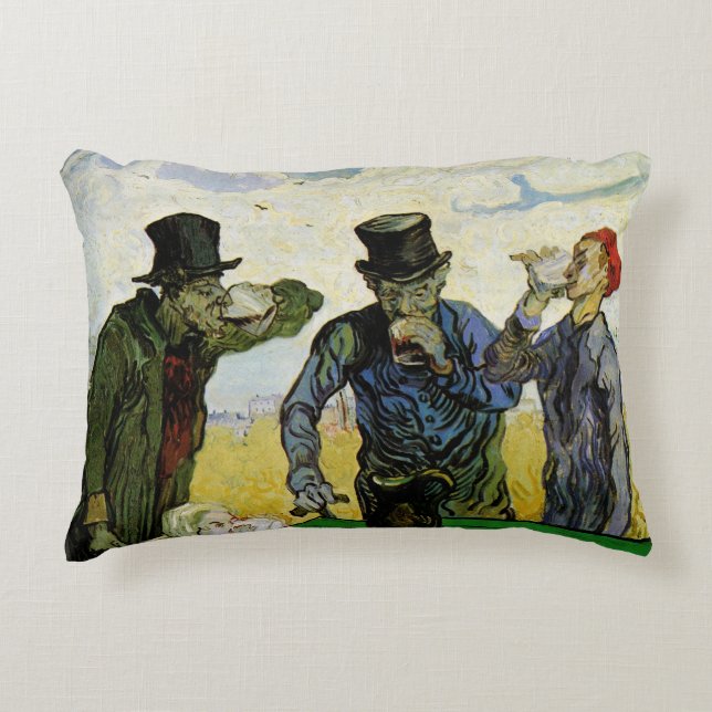 De Drinkers door Vincent van Gogh Accent Kussen (Voorkant)