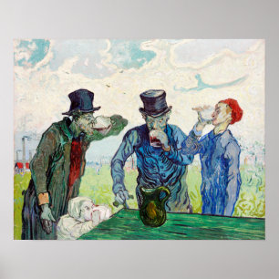 De Drinkers door Vincent Van Gogh Poster
