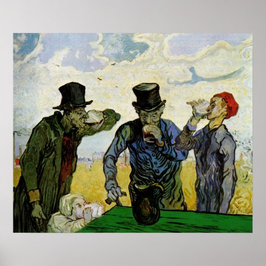 De Drinkers door Vincent van Gogh Poster (Voorkant)
